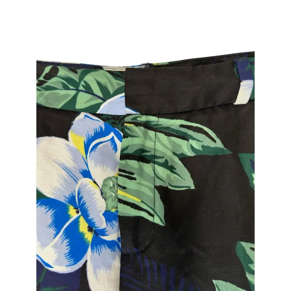 Banana Republic Blue Floral Print Office Work‎ Career Avery Trouser Pants Size 6